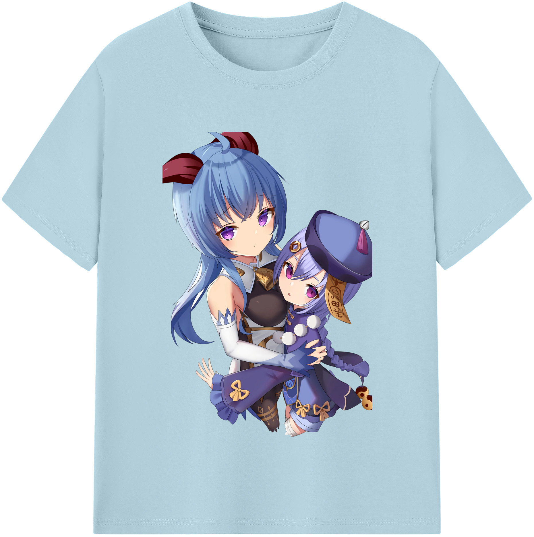 げんし神 甘雨 かんう genshin Ganyu 綿100％半袖Tシャツ（フロントプリント）